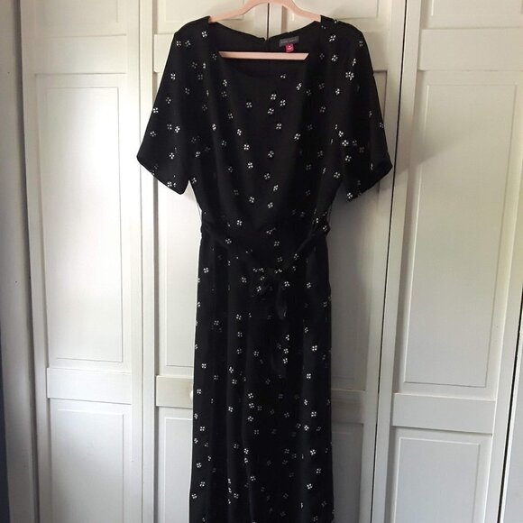 Vince Camuto Ditsy Short Sleeve Wide Leg Jumpsuit - Picture 1 of 16